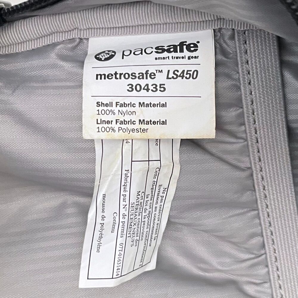 Pacsafe Metrosafe LS450 25L Black Anti Theft RFID Laptop Travel Backpack - Picture 8 of 16
